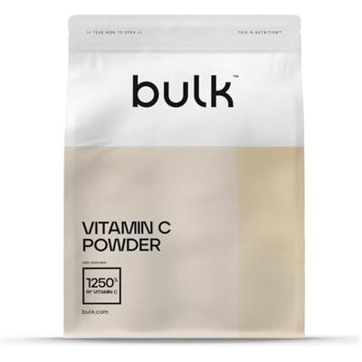 Bulk Vitamin C Pulver, 1000 mg, hochdosiert, 500 g Bulk Vitamin C Pulver, 1000 mg, hochdosiert, 500 g