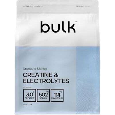 Bulk Kreatin- & Elektrolytpulver, Orange-Mango, 300 g 3 g Kreatin, Essenzielle Elektrolyte & Vitamine, Steigert Energie, Hydration & Leistung, Ideal für HIIT Bulk Kreatin- & Elektrolytpulver, Orange-Mango, 300 g 3 g Kreatin, Essenzielle Elektrolyte & Vitamine, Steigert Energie, Hydration & Leistung, Ideal für HIIT