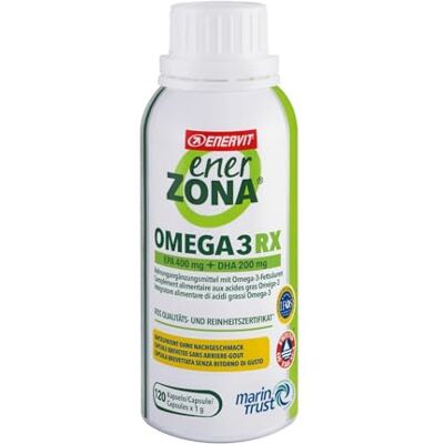 ENERVIT EnerZona Omega 3 RX – Ohne Nachgeschmack, IFOS-zertifiziert, Omega-3-Fettsäuren für Herzgesundheit, Fischöl-Kapseln,Glutenfrei, 120 Kapseln à 1 g ENERVIT EnerZona Omega 3 RX – Ohne Nachgeschmack, IFOS-zertifiziert, Omega-3-Fettsäuren für Herzgesundheit, Fischöl-Kapseln,Glutenfrei, 120 Kapseln à 1 g