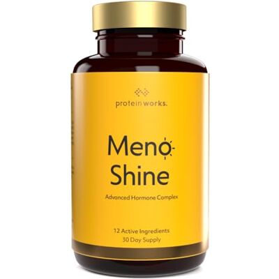 THE PROTEIN WORKS Meno Shine, Unterstützung in den Wechseljahren, All-in-One-Ergänzungsmittel, 85 Gesundheitliche Vorteile, 12 aktive Inhaltsstoffe, 100% Vegan, 60 Capsules (Monatspackung) Protein Works THE PROTEIN WORKS Meno Shine, Unterstützung in den Wechseljahren, All-in-One-Ergänzungsmittel, 85 Gesundheitliche Vorteile, 12 aktive Inhaltsstoffe, 100% Vegan, 60 Capsules (Monatspackung) Protein Works