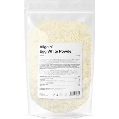 Vilgain Eiklarpulver (500 g) Neutral – 100% Getrocknetes Eiweißpulver Ohne Zusatzstoffe, Pasteurisiertes Egg White Powder Zum Backen & Kochen, High Protein Low Carb Fitness Snack, GVO-Frei Vilgain Eiklarpulver (500 g) Neutral – 100% Getrocknetes Eiweißpulver Ohne Zusatzstoffe, Pasteurisiertes Egg White Powder Zum Backen & Kochen, High Protein Low Carb Fitness Snack, GVO-Frei