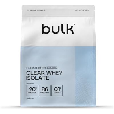 Bulk Clear Whey Isolat Weniger Süß Pfirsich Eistee 20g Protein pro Portion Zuckerarm Fruchtiger Geschmack 86 Kalorien Schnell Resorbierbar Protein Getränk 500g Bulk Clear Whey Isolat Weniger Süß Pfirsich Eistee 20g Protein pro Portion Zuckerarm Fruchtiger Geschmack 86 Kalorien Schnell Resorbierbar Protein Getränk 500g