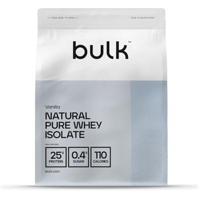 Bulk Natural Pure Whey Isolate Vanilla 2.5kg, Verpackung Kann Variieren Bulk Natural Pure Whey Isolate Vanilla 2.5kg, Verpackung Kann Variieren