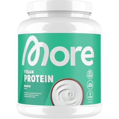 MORE NUTRITION MORE Vegan Protein, 600 g, Geschmacksneutral Veganes Proteinpulver mit bis zu 27 g Protein pro Portion, mit Sojaprotein made in Germany MORE NUTRITION MORE Vegan Protein, 600 g, Geschmacksneutral Veganes Proteinpulver mit bis zu 27 g Protein pro Portion, mit Sojaprotein made in Germany