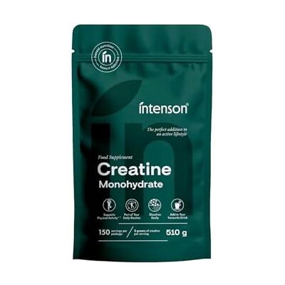 Intenson Kreatinmonohydrat Pulver, 510 g, 150 Portionen 100% Reines Monohydrat, Geschmacksneutral, Leicht Löslich, Ideal für Aktive Lebensstile Intenson Kreatinmonohydrat Pulver, 510 g, 150 Portionen 100% Reines Monohydrat, Geschmacksneutral, Leicht Löslich, Ideal für Aktive Lebensstile