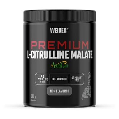 Weider Premium L-Citrulline Malate (310g) Geschmacksneutral, Pre-Workout mit 99% L-Citrullin Malat (6g pro Portion) + AstraGin für bessere Aufnahme, steigert Leistung und Energie, ohne Stimulanzien Weider Premium L-Citrulline Malate (310g) Geschmacksneutral, Pre-Workout mit 99% L-Citrullin Malat (6g pro Portion) + AstraGin für bessere Aufnahme, steigert Leistung und Energie, ohne Stimulanzien