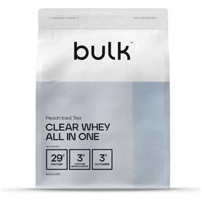Bulk Clear Whey All In One, Pfirsich Eistee, 500 g Bulk Clear Whey All In One, Pfirsich Eistee, 500 g