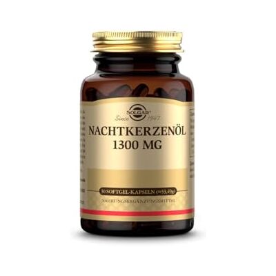SOLGAR ® Nachtkerzenöl 1300mg Kaltgepresst & Hochdosiert – Unterstützt Hautgesundheit & Hormonelle Balance 30 Tage Vorrat SOLGAR ® Nachtkerzenöl 1300mg Kaltgepresst & Hochdosiert – Unterstützt Hautgesundheit & Hormonelle Balance 30 Tage Vorrat