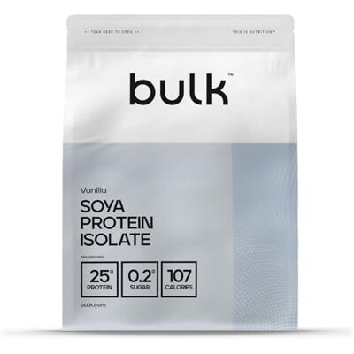 Bulk Soja-Protein Isolat 90, Veganes Eiweißpulver, Vanille, 2,5 kg Bulk Soja-Protein Isolat 90, Veganes Eiweißpulver, Vanille, 2,5 kg