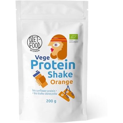 Diet-Food Bio Protein Pulver Eiweiß Shake Vegetarisch, Vegan Eiweiß von Bio-Sonnenblumen mit Erythrit Eiweiss Protein Pulver 200g mit Geschmack Orange Diet-Food Bio Protein Pulver Eiweiß Shake Vegetarisch, Vegan Eiweiß von Bio-Sonnenblumen mit Erythrit Eiweiss Protein Pulver 200g mit Geschmack Orange