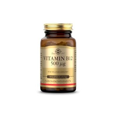 SOLGAR ® Vitamin B12 500µg Unterstützt Nerven, Psyche & Energiestoffwechsel, Reduziert Müdigkeit Ideal für Veganer & Vegetarier 50 Tage Vorrat SOLGAR ® Vitamin B12 500µg Unterstützt Nerven, Psyche & Energiestoffwechsel, Reduziert Müdigkeit Ideal für Veganer & Vegetarier 50 Tage Vorrat