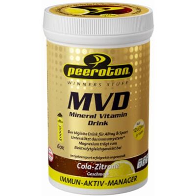 Peeroton MVD Mineral Vitamin Drink Cola-Zitrone, Elektrolyt Pulver mit den 5 wesentlichen Elektrolyten plus Zink, Magnesium und Vitamin C regelmäßig einnehmen und das Immunsystem stärken, 300g Peeroton MVD Mineral Vitamin Drink Cola-Zitrone, Elektrolyt Pulver mit den 5 wesentlichen Elektrolyten plus Zink, Magnesium und Vitamin C regelmäßig einnehmen und das Immunsystem stärken, 300g