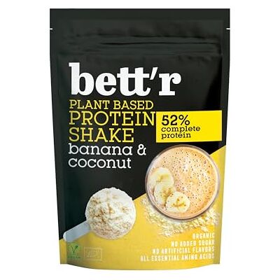 bett'r GUILT FREE Bett’r BIO Protein Shake Banane und Kokos Vegan, Glutenfrei, Sojafrei und Milchfrei 450 g bett'r GUILT FREE Bett’r BIO Protein Shake Banane und Kokos Vegan, Glutenfrei, Sojafrei und Milchfrei 450 g