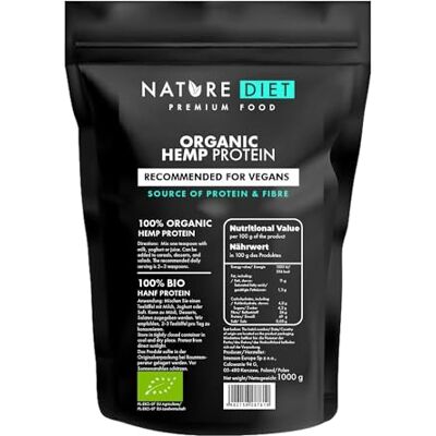 Nature Diet BIO Hanfprotein 1000g Vegan Proteinpulver Pflanzlich Nature Diet BIO Hanfprotein 1000g Vegan Proteinpulver Pflanzlich