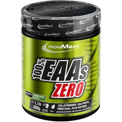 IronMaxx 100% EAAs Zero Lemon Minze 500g Dose EAA-Pulver,Vegan Und Zuckerfrei Mit Allen 8 Essentiellen Aminosäuren Fruchtiger Geschmack, Frei Von Konservierungsstoffen IronMaxx 100% EAAs Zero Lemon Minze 500g Dose EAA-Pulver,Vegan Und Zuckerfrei Mit Allen 8 Essentiellen Aminosäuren Fruchtiger Geschmack, Frei Von Konservierungsstoffen