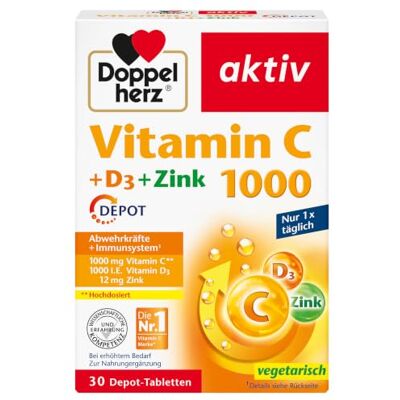 Doppelherz - Vitamin C 1000 + D3 + Zink Depot Doppelherz - Vitamin C 1000 + D3 + Zink Depot