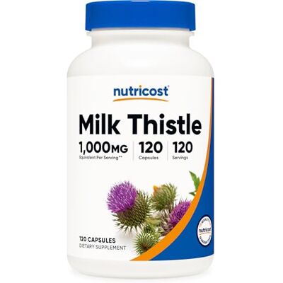Nutricost Mariendistel 250 mg (1000 mg Äquivalent) – 120 Vegane Kapseln 4:1 Extrakt Mariendistel Nahrungsergänzung Nicht-GMO Glutenfrei Nutricost Mariendistel 250 mg (1000 mg Äquivalent) – 120 Vegane Kapseln 4:1 Extrakt Mariendistel Nahrungsergänzung Nicht-GMO Glutenfrei