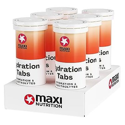 MaxiNutrition Hydration Tabs Watermelon, 6er Pack Elektoyte-Tabletten für erfrischendes Fitnessgetränk, Regenerierung des Mineralhaushalts, zuckerfrei, vegan, ohne künstliche Aromen MaxiNutrition Hydration Tabs Watermelon, 6er Pack Elektoyte-Tabletten für erfrischendes Fitnessgetränk, Regenerierung des Mineralhaushalts, zuckerfrei, vegan, ohne künstliche Aromen