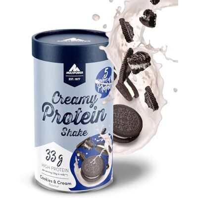 Multipower Creamy Protein Shake 420 g, hochwertiges Cookies & Cream Protein Pulver mit Whey und Casein, für leckere Shakes zum Muskelaufbau Multipower Creamy Protein Shake 420 g, hochwertiges Cookies & Cream Protein Pulver mit Whey und Casein, für leckere Shakes zum Muskelaufbau