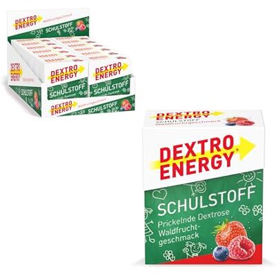 Dextro Energy Schulstoff prickelnder Traubenzucker für jede Prüfung, schnell verfügbare Kohlenhydrate, perfekt zu portionieren -Waldfrucht ,12x50g Dextro Energy Schulstoff prickelnder Traubenzucker für jede Prüfung, schnell verfügbare Kohlenhydrate, perfekt zu portionieren -Waldfrucht ,12x50g