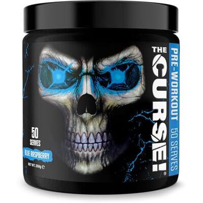 JNX SPORTS The Curse! Pre-Workout Pulver – Blaue Himbeere, 250 g Energie, Fokus & Ausdauer-Booster Beta-Alanin, Kreatin, L-Citrullin, Koffein JNX SPORTS The Curse! Pre-Workout Pulver – Blaue Himbeere, 250 g Energie, Fokus & Ausdauer-Booster Beta-Alanin, Kreatin, L-Citrullin, Koffein