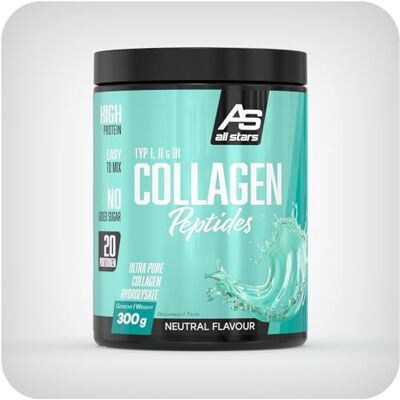 All Stars TYP I, II & III COLLAGEN PEPTIDE – das Eiweißsupplement für Haut, Haare, Nägel, Gelenke und Sehnen All Stars TYP I, II & III COLLAGEN PEPTIDE – das Eiweißsupplement für Haut, Haare, Nägel, Gelenke und Sehnen