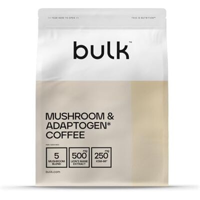 Bulk Pilzkaffee, Löwenmähne, Ashwagandha, Vitamin D, Schwarz, 250 g Bulk Pilzkaffee, Löwenmähne, Ashwagandha, Vitamin D, Schwarz, 250 g