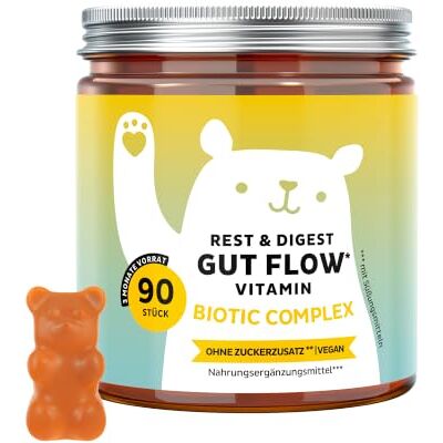 Bears with Benefits Gummibärchen Bromelain Probiotika 90 Stück Rest & Digest Gut Flow Probiotika e Bromelain, Inulin,Vitmain B6 Vorrat für 3 Monate Ohne Zuckerzusatz, Vegan Bears with Benefits Gummibärchen Bromelain Probiotika 90 Stück Rest & Digest Gut Flow Probiotika e Bromelain, Inulin,Vitmain B6 Vorrat für 3 Monate Ohne Zuckerzusatz, Vegan