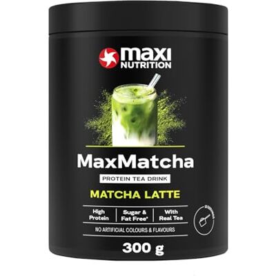 MaxiNutrition MaxMatcha Matcha Latte Classic 300g, 22g Protein,Weniger Süß MaxiNutrition MaxMatcha Matcha Latte Classic 300g, 22g Protein,Weniger Süß