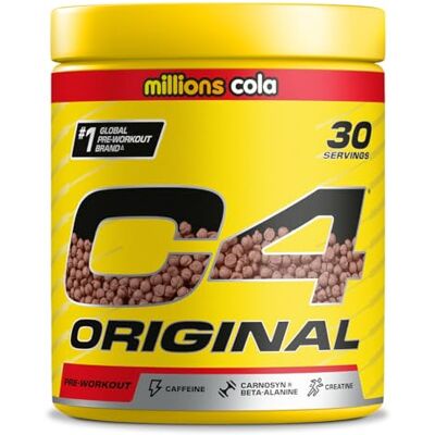 Cellucor C4 Original Pre Workout Pulver, Cola, 30 Portionen Zuckerfreies Pre Workout Energie-Getränkepulver mit 150mg Koffein, 1500mg Creatin Monohydrat, 1600mg Beta Alanin Cellucor C4 Original Pre Workout Pulver, Cola, 30 Portionen Zuckerfreies Pre Workout Energie-Getränkepulver mit 150mg Koffein, 1500mg Creatin Monohydrat, 1600mg Beta Alanin