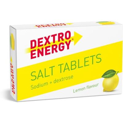Dextro Energy Salt Tablets Lemon + Natrium 54g, 30 Tabletten Traubenzucker Tabletten für schnelle Kohlenhydrate zur Energieversorgung, Ergänzung beim Workout Dextro Energy Salt Tablets Lemon + Natrium 54g, 30 Tabletten Traubenzucker Tabletten für schnelle Kohlenhydrate zur Energieversorgung, Ergänzung beim Workout