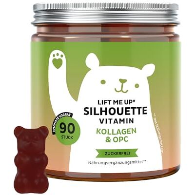 Bears with Benefits Lift Me Up Silhouette Vitamin mit Kollagen & OPC, Vitamin C, E 90 Stück (3 monate) Zuckerfrei Bears with Benefits Lift Me Up Silhouette Vitamin mit Kollagen & OPC, Vitamin C, E 90 Stück (3 monate) Zuckerfrei