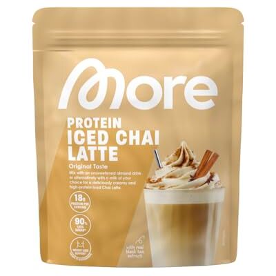 MORE NUTRITION MORE Protein Iced Chai Latte, 650g, mit wertvollen Proteinen, wenig Zucker und Fett made in Germany MORE NUTRITION MORE Protein Iced Chai Latte, 650g, mit wertvollen Proteinen, wenig Zucker und Fett made in Germany