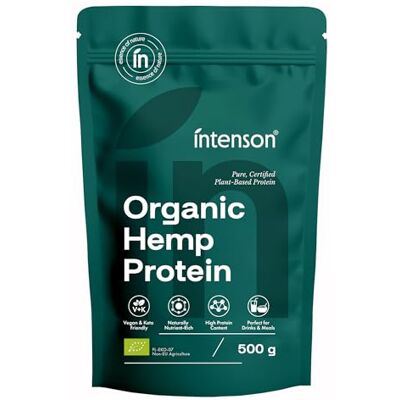Intenson Bio-Hanfprotein, 500 g, EU-zertifiziert, Hoher Proteingehalt, Unterstützt Muskelerhalt und Regeneration, Vegan, Glutenfrei, Ohne Zusatzstoffe Intenson Bio-Hanfprotein, 500 g, EU-zertifiziert, Hoher Proteingehalt, Unterstützt Muskelerhalt und Regeneration, Vegan, Glutenfrei, Ohne Zusatzstoffe