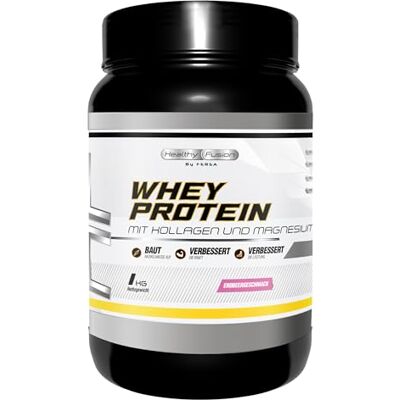 Healthy Fusion Whey Protein 1 kg 43 g Protein pro Portion Proteinpulver mit BCAA, Glutamin, Kollagen, Magnesium & Vitamin B6 Für Muskelaufbau, Kraft & Regeneration Hohe Löslichkeit & leichte Verdaulichkeit Healthy Fusion Whey Protein 1 kg 43 g Protein pro Portion Proteinpulver mit BCAA, Glutamin, Kollagen, Magnesium & Vitamin B6 Für Muskelaufbau, Kraft & Regeneration Hohe Löslichkeit & leichte Verdaulichkeit