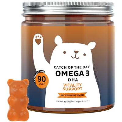 Bears with Benefits Gummibärchen Omega 3 DHA Vitalität 90 Stück Catch of the Day – Omega 3 DHA, Vitamin C und E, Mikroalgenöl Vorrat für 3 Monate Fischfrei, Zuckerfrei, Vegan Bears with Benefits Gummibärchen Omega 3 DHA Vitalität 90 Stück Catch of the Day – Omega 3 DHA, Vitamin C und E, Mikroalgenöl Vorrat für 3 Monate Fischfrei, Zuckerfrei, Vegan