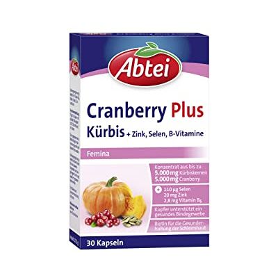 Abtei Kürbiskern Cranberry Plus - Kürbiskern & Preiselbeere - Immunstärkung & Bindegewebe Abtei Kürbiskern Cranberry Plus - Kürbiskern & Preiselbeere - Immunstärkung & Bindegewebe