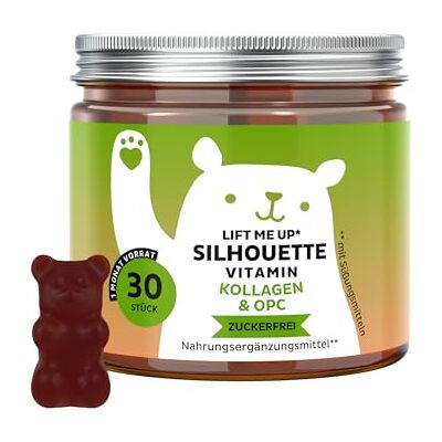 Bears with Benefits Gummibärchen Kollagen & OPC Silhouette 30 Stück Lift Me Up Silhouette Vitamin Kollagenpeptide, OPC, Vitamin C, E Vorrat für 1 Monat Zuckerfrei Bears with Benefits Gummibärchen Kollagen & OPC Silhouette 30 Stück Lift Me Up Silhouette Vitamin Kollagenpeptide, OPC, Vitamin C, E Vorrat für 1 Monat Zuckerfrei