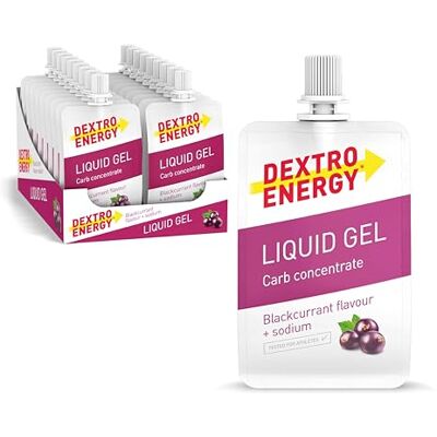 Dextro Energy Liquid Gel Blackcurrant + Natrium 18x60 ml (18er Pack) High Carb Energy Gel zur schnellen Kohlenhydrate Versorgung 240 mg Natrium Dextro Energy Liquid Gel Blackcurrant + Natrium 18x60 ml (18er Pack) High Carb Energy Gel zur schnellen Kohlenhydrate Versorgung 240 mg Natrium