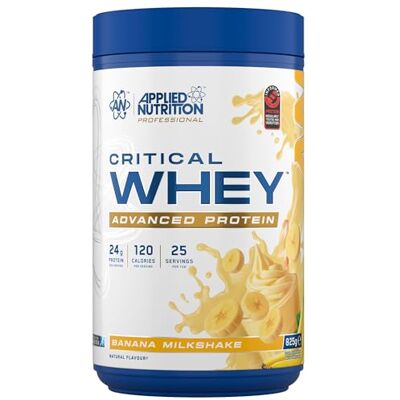 Applied Nutrition Critical Whey Protein Pulver (24g) – Whey Protein Pulver mit Hohem Eiweißgehalt – Protein Shake – Ergänzungsmittel (825g (Pack of 1), Banana) Applied Nutrition Critical Whey Protein Pulver (24g) – Whey Protein Pulver mit Hohem Eiweißgehalt – Protein Shake – Ergänzungsmittel (825g (Pack of 1), Banana)
