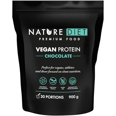 Nature Diet Veganes Proteinpulver Schokolade 900 g Hochwertiges Protein 21 g Protein pro Portion 30 Portionen Erbsen- & Hanfprotein Reine, Pflanzliche & Glutenfreie Formel Nature Diet Veganes Proteinpulver Schokolade 900 g Hochwertiges Protein 21 g Protein pro Portion 30 Portionen Erbsen- & Hanfprotein Reine, Pflanzliche & Glutenfreie Formel