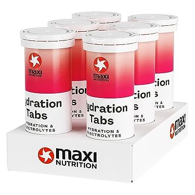 MaxiNutrition Hydration Tabs Strawberry Lemonade, 6er Pack Elektoyte-Tabletten für erfrischendes Fitnessgetränk, Regenerierung des Mineralhaushalts, zuckerfrei, vegan, ohne künstliche Aromen MaxiNutrition Hydration Tabs Strawberry Lemonade, 6er Pack Elektoyte-Tabletten für erfrischendes Fitnessgetränk, Regenerierung des Mineralhaushalts, zuckerfrei, vegan, ohne künstliche Aromen