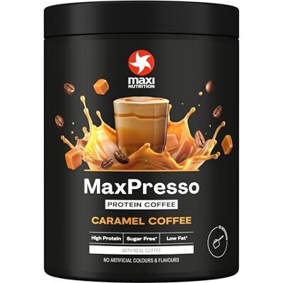 MaxiNutrition MaxPresso Caramel 300g, Protein Kaffee, Whey Coffee Pulver, 21g Eiweiß pro Portion, Zuckerfrei & fettarm, Warm & kalt genießbar MaxiNutrition MaxPresso Caramel 300g, Protein Kaffee, Whey Coffee Pulver, 21g Eiweiß pro Portion, Zuckerfrei & fettarm, Warm & kalt genießbar