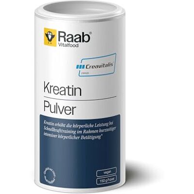 Raab Vitalfood Raab® Kreatin Pulver (150 g) Creavitalis® Marken-Kreatinmonohydrat aus deutscher Herstellung 99,9% reines Kreatin ohne Zusätze Vegan Raab Vitalfood Raab® Kreatin Pulver (150 g) Creavitalis® Marken-Kreatinmonohydrat aus deutscher Herstellung 99,9% reines Kreatin ohne Zusätze Vegan