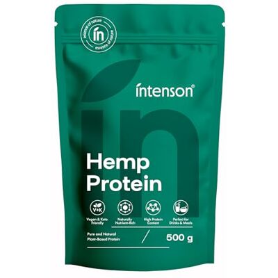 Intenson Hanfproteinpulver, 500 g, Hoher Proteingehalt, Unterstützt Muskelerhalt und Regeneration, Vegan und Keto-geeignet, Glutenfrei, Ohne Zusatzstoffe Intenson Hanfproteinpulver, 500 g, Hoher Proteingehalt, Unterstützt Muskelerhalt und Regeneration, Vegan und Keto-geeignet, Glutenfrei, Ohne Zusatzstoffe