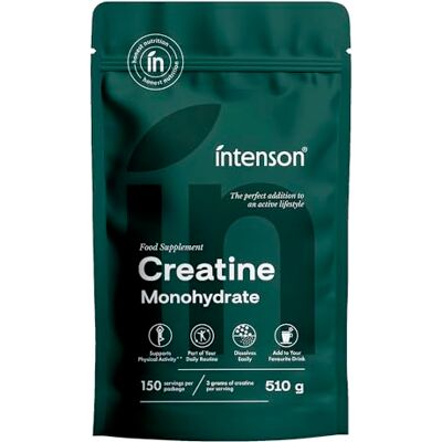 Intenson Kreatinmonohydrat Pulver, 510 g, 150 Portionen, 100% Reines Monohydrat, Geschmacksneutral, Leicht Löslich, Ideal für Aktive Lebensstile Intenson Kreatinmonohydrat Pulver, 510 g, 150 Portionen, 100% Reines Monohydrat, Geschmacksneutral, Leicht Löslich, Ideal für Aktive Lebensstile