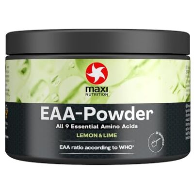 MaxiNutrition EAA-Pulver Lemon & Lime, 250g, hochdosiert mit allen 9 essentiellen Aminosäuren, Vegan, Zuckerfrei & Fettfrei, zum Aufbau, Erhalt und Regeneration der Muskeln MaxiNutrition EAA-Pulver Lemon & Lime, 250g, hochdosiert mit allen 9 essentiellen Aminosäuren, Vegan, Zuckerfrei & Fettfrei, zum Aufbau, Erhalt und Regeneration der Muskeln