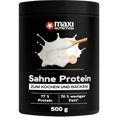 MaxiNutrition Sahne Protein 500 g, 43 g Protein pro Portion, Whey und Casein, zum kochen und backen, neutraler Geschmack, ohne Süßungsmittel, low Sugar, für Muskelaufbau- und erhalt MaxiNutrition Sahne Protein 500 g, 43 g Protein pro Portion, Whey und Casein, zum kochen und backen, neutraler Geschmack, ohne Süßungsmittel, low Sugar, für Muskelaufbau- und erhalt