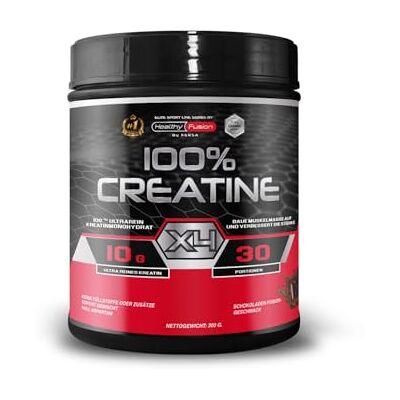 Healthy Fusion Kreatine Monohydrat 100% Reines Kreatin 10g pro Portion Für Muskelaufbau, Kraft & Ausdauer Schnell löslich Hohe Bioverfügbarkeit Schokolade 300g Healthy Fusion Kreatine Monohydrat 100% Reines Kreatin 10g pro Portion Für Muskelaufbau, Kraft & Ausdauer Schnell löslich Hohe Bioverfügbarkeit Schokolade 300g