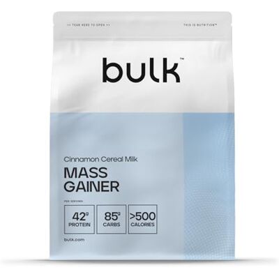 Bulk Komplett-Mass Gainer Zimt-Cerealien 6 Portionen 42g Protein pro Portion 85g Kohlenhydrate 500 kcal pro Portion Kalorienreicher Gainer Unterstützt Muskelaufbau und -erhalt Bulk Komplett-Mass Gainer Zimt-Cerealien 6 Portionen 42g Protein pro Portion 85g Kohlenhydrate 500 kcal pro Portion Kalorienreicher Gainer Unterstützt Muskelaufbau und -erhalt